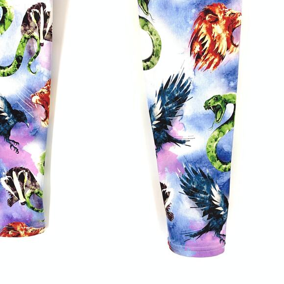 Black Milk Womens Size XS Harry Potter Hogwarts Houses Print Leggings Multicolor - Picture 6 of 8